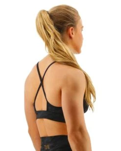 TYR Base Kinetic™ Women's High Neck Sports Bra - Blackout Camo -TYR Sales Store fghbc3a 001 alt05