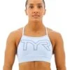 TYR Base Kinetic™ Women's High Neck Big Logo Sports Bra - Solid -TYR Sales Store fghsol3a 926 main01