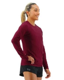 TYR Airtec™ Women's Long Sleeve Tee - Solid -TYR Sales Store fptlso3a 938 alt06