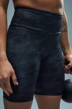 TYR Base Kinetic™ Women's High-Rise 8" Shorts - Blackout Camo -TYR Sales Store ftehsb3a 001 alt07 5