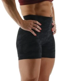 TYR Base Kinetic™ Women's High-Rise 4" Shorts - Blackout Camo -TYR Sales Store ftfhsb3a 001 alt05