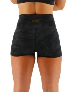 TYR Base Kinetic™ Women's High-Rise 2" Shorts - Blackout Camo -TYR Sales Store ftmrsb3a 001 main02