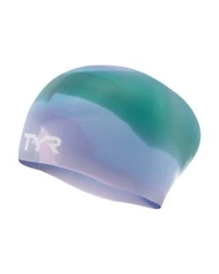 TYR Youth Long Hair Silicone Swim Cap - Tie Dye