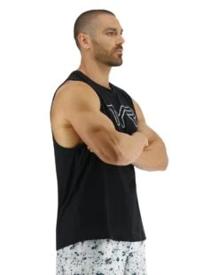 TYR ClimaDry™ Men's Big Logo Tech Tank - Solid / Heather -TYR Sales Store mmtkso3a 001 alt06