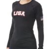TYR Durafast Lite® Women's USA Belize Long Sleeve Rashguard - Solid -TYR Sales Store swfus7a 001 alt05