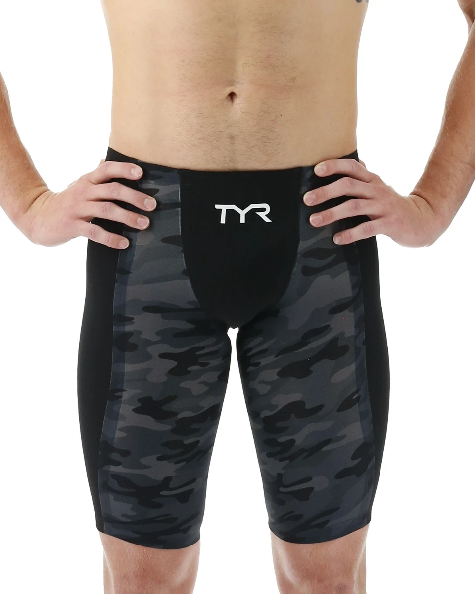 TYR Men's Shockwave High-Waist Jammer Swimsuit - Camo 9 TYR Men's Shockwave High-Waist Jammer Swimsuit - Camo - Image 7
