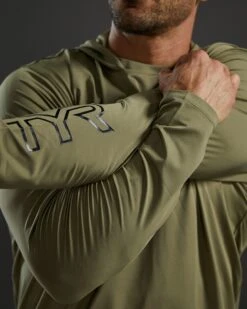 TYR Men's SunDefense Hooded Shirt -TYR Sales Store tsmlh7a 991 alt08