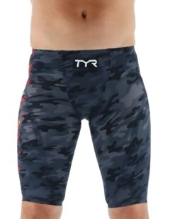 TYR Men’s Venzo™ High-Waist Jammer Swimsuit - Camo Fire