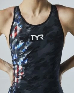 TYR Women's Venzo™ Closed Back - USA Blackout Camo -TYR Sales Store vzcucb6a 921 alt08