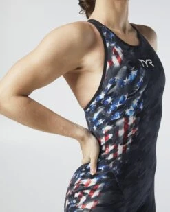 TYR Women's Venzo™ Closed Back - USA Blackout Camo -TYR Sales Store vzcucb6a 921 alt10